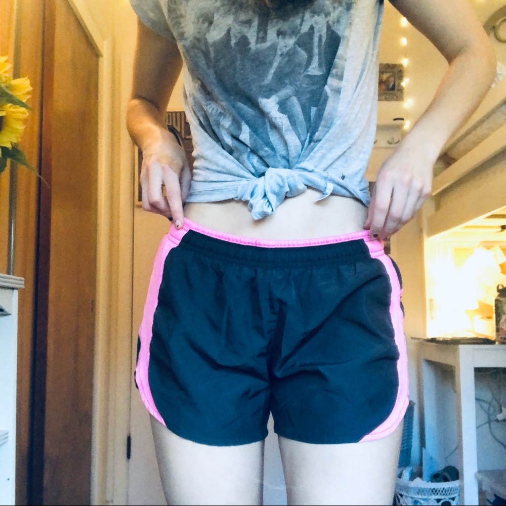 Danskin Small Workout Shorts Grey Pink
